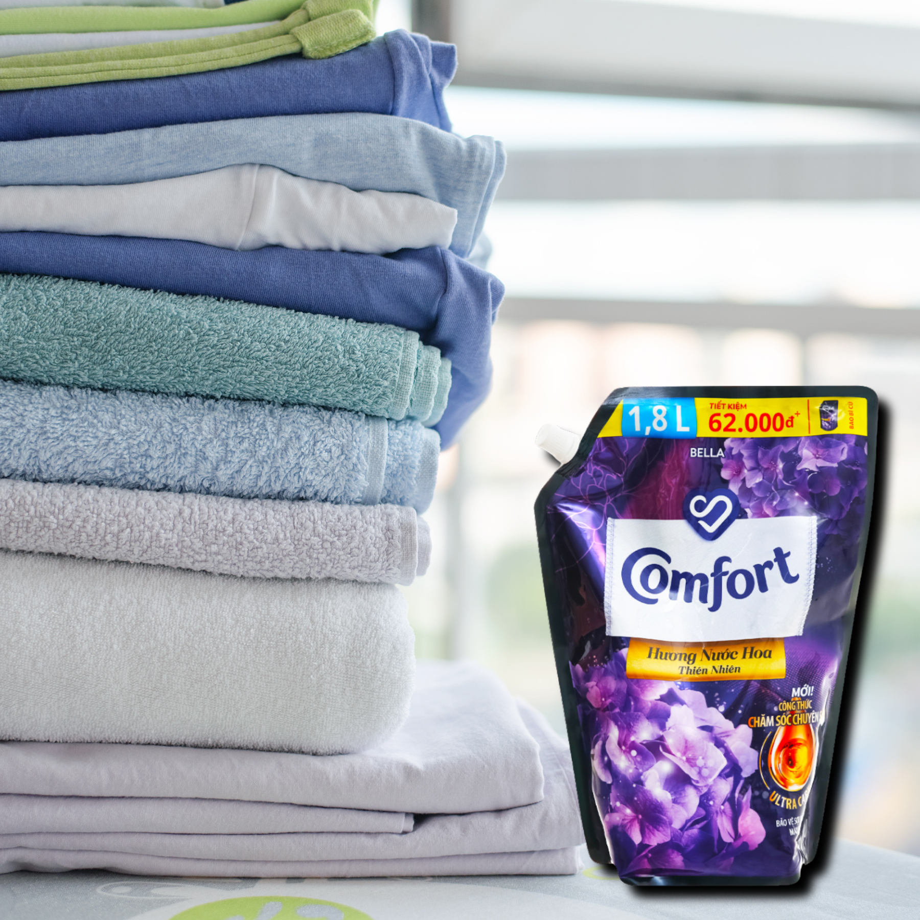 Comfort hương nước hoa thiên nhiên tinh tế, quyến rũ, diệu kỳ 1,8l 1
